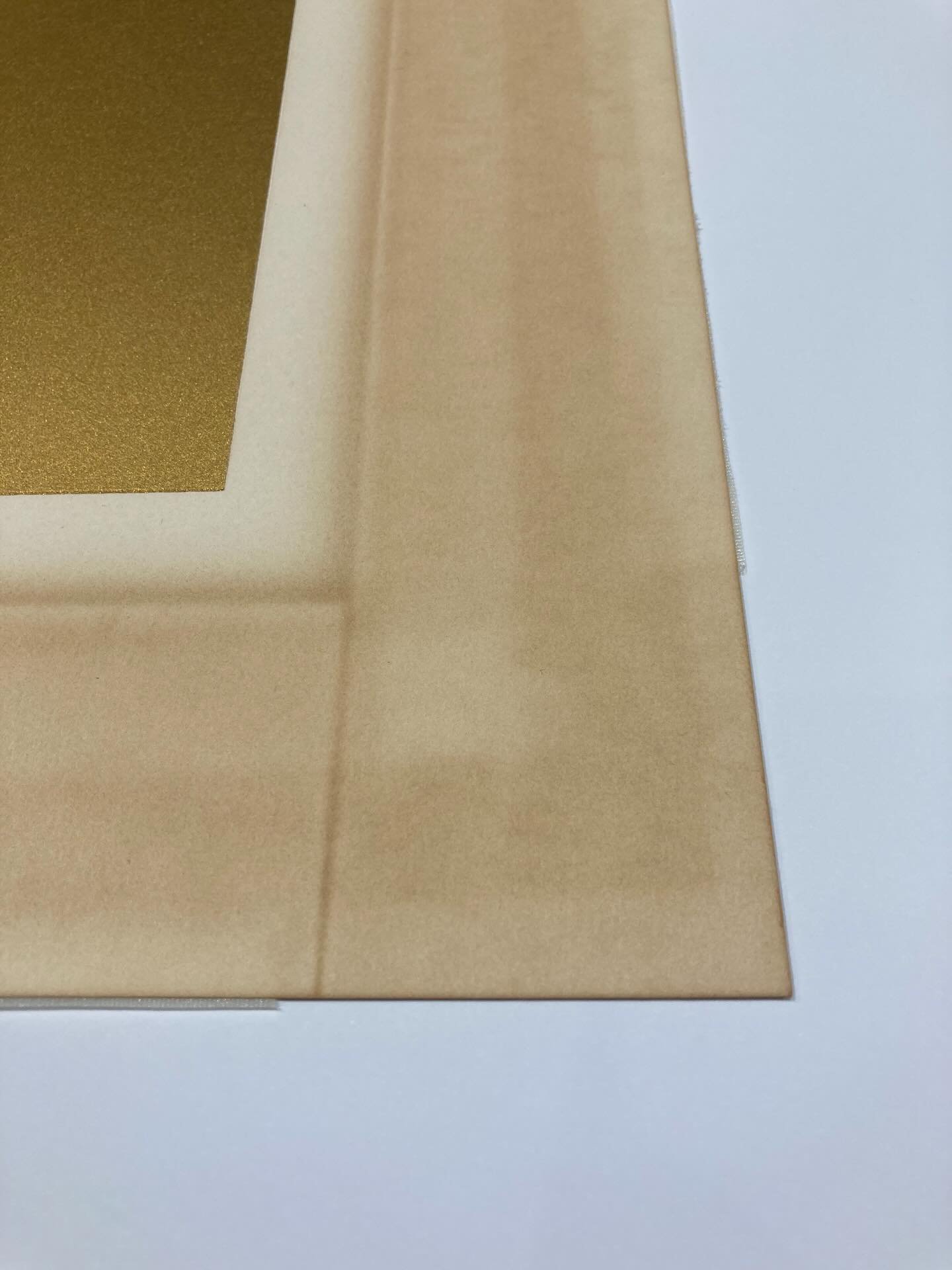 Using the right products for your custom framing is so important.  Here is a piece that has severe acid burn and acid migration.  To preserve your art you want to make sure that your framer is using materials that are labeled as conservation.  100% c