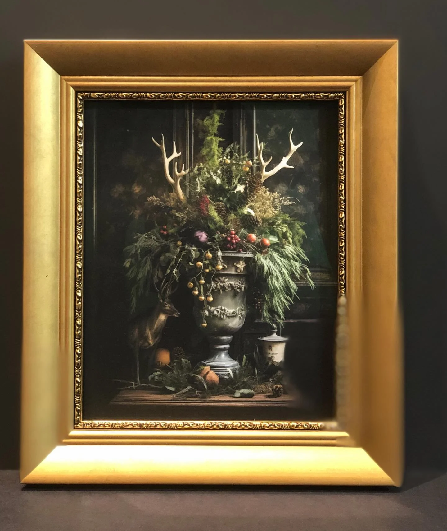 Here is another piece that uses a fillet as a subtle decorative accent.  A frame that is carved all over can sometimes overwhelm the art.  Adding a complimentary fillet to the inside of a frame can give you that little detail that makes the framing m