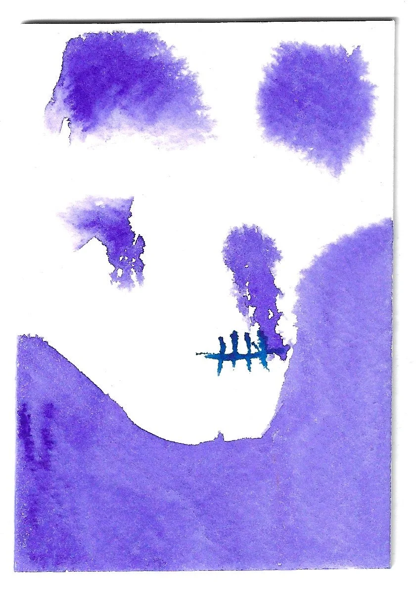 2.5x3.5 Gouache on paper Skull face.jpg
