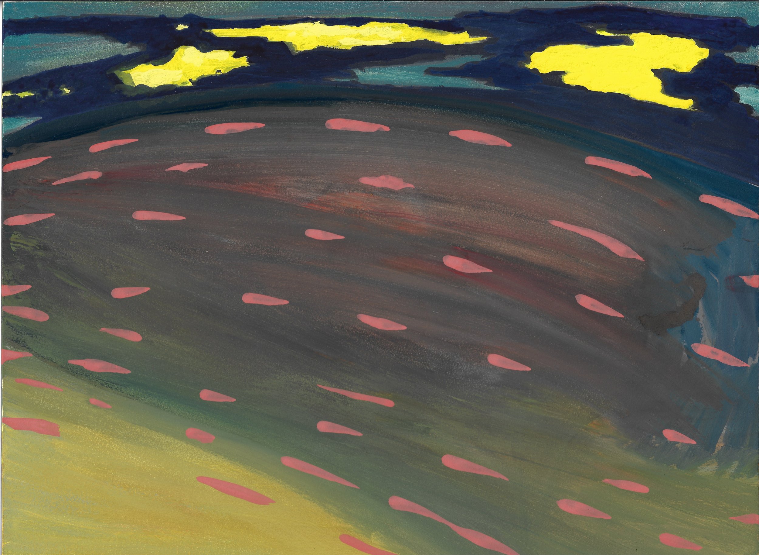 21x16 Gouache on Aquabord speed from space.jpg