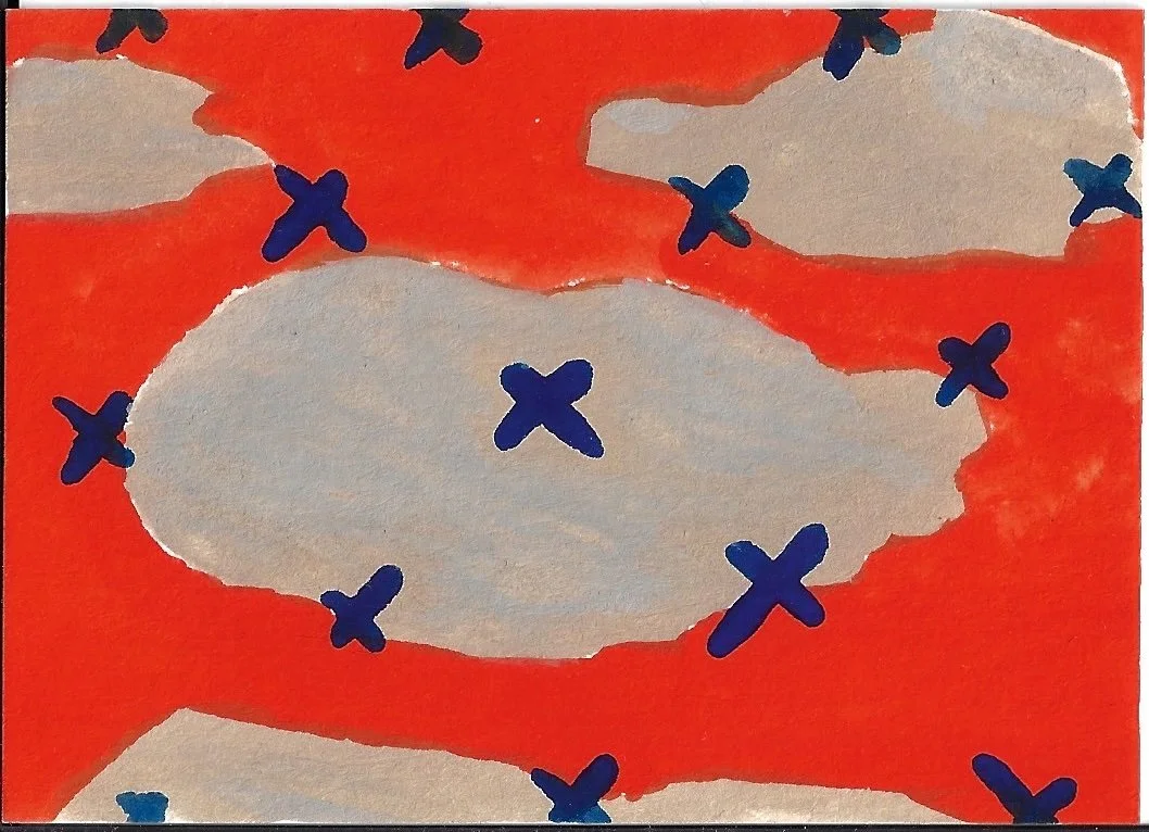2.5x3.5 Gouache on Paper clouds and crosses.jpg
