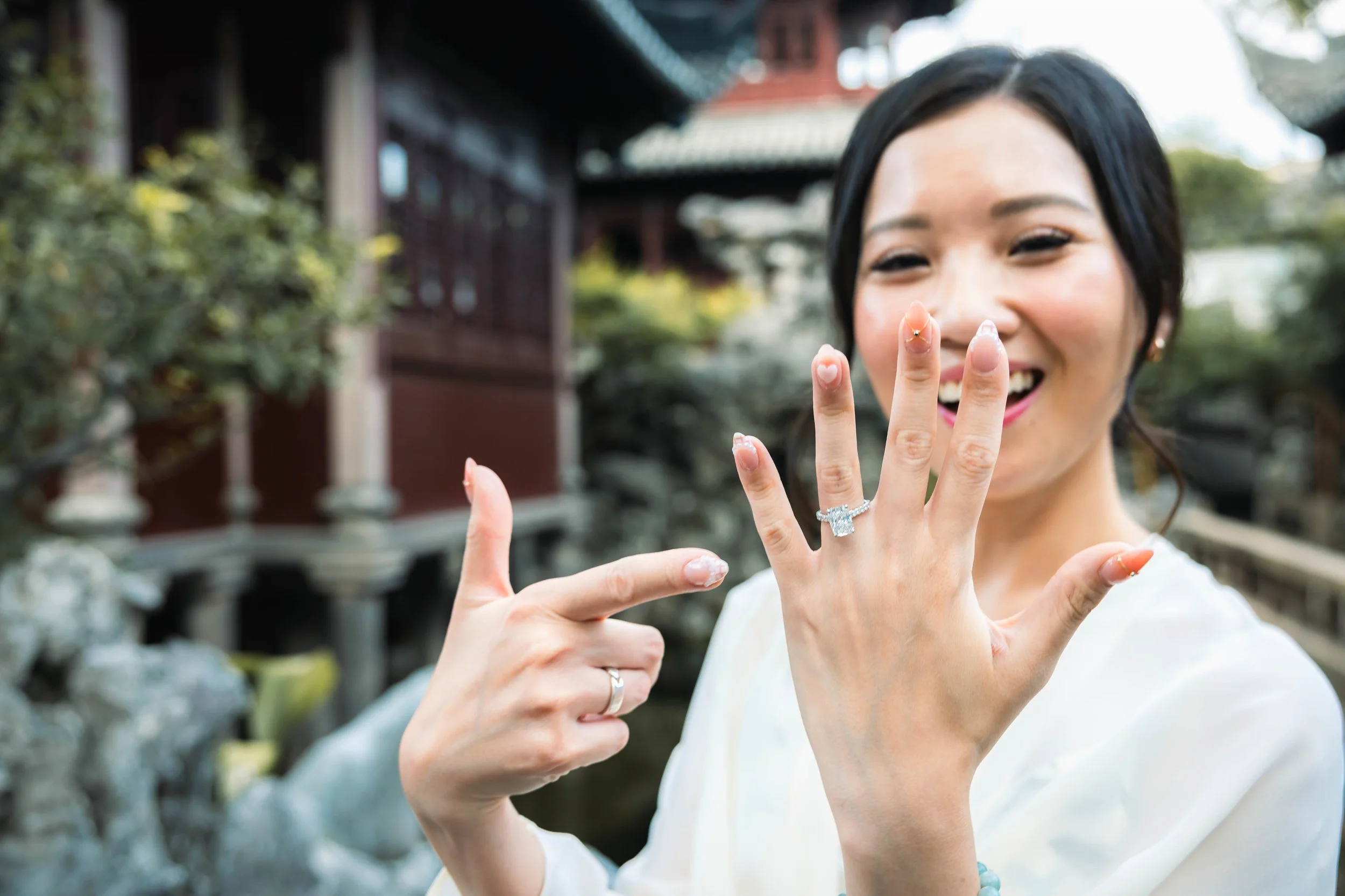 Shanghai Engagement Photos Yu Gardens