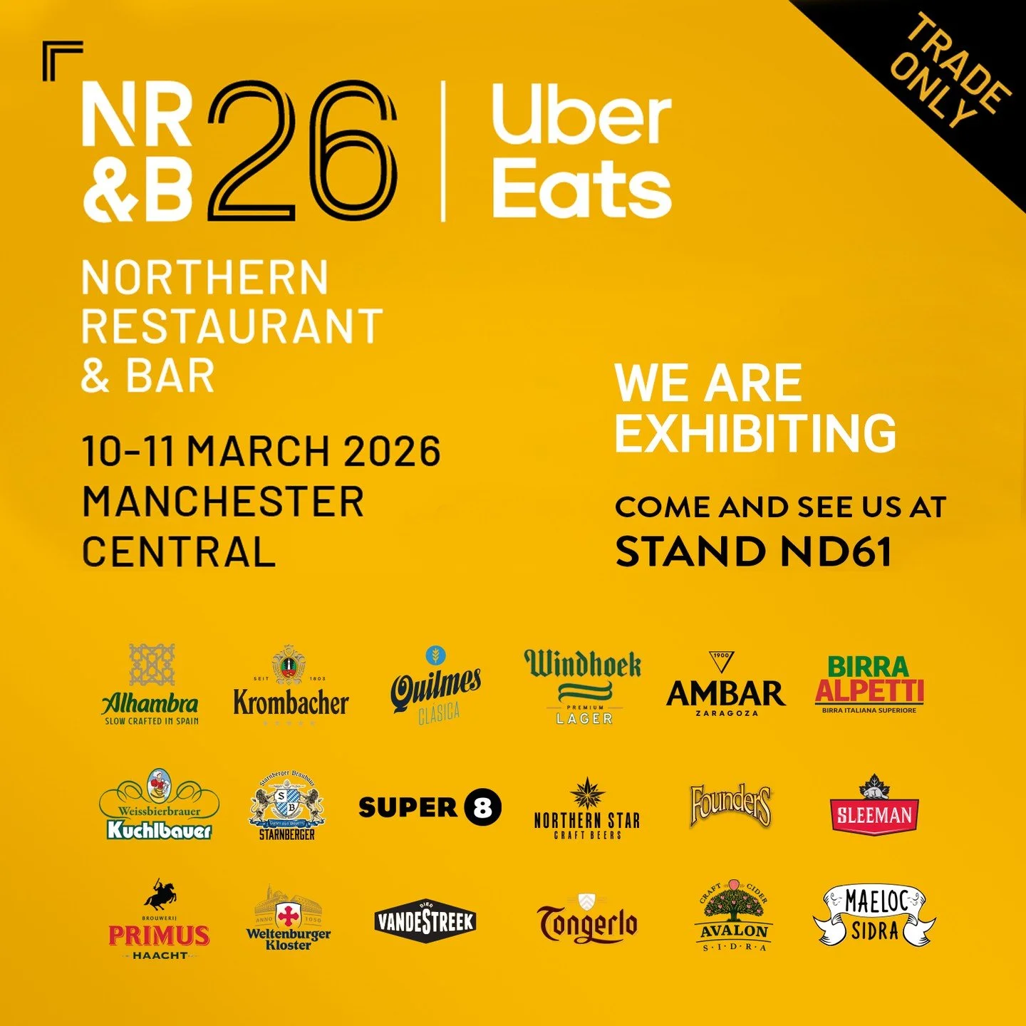 Just under 4 weeks to go for this years Northern Restaurant &amp; Bar Show.

We'll be there showcasing beers and wines from our portfolio at Stand ND61. Pop over to meet us :)

Head over to https://northernrestaurantandbar.co.uk to register for your 