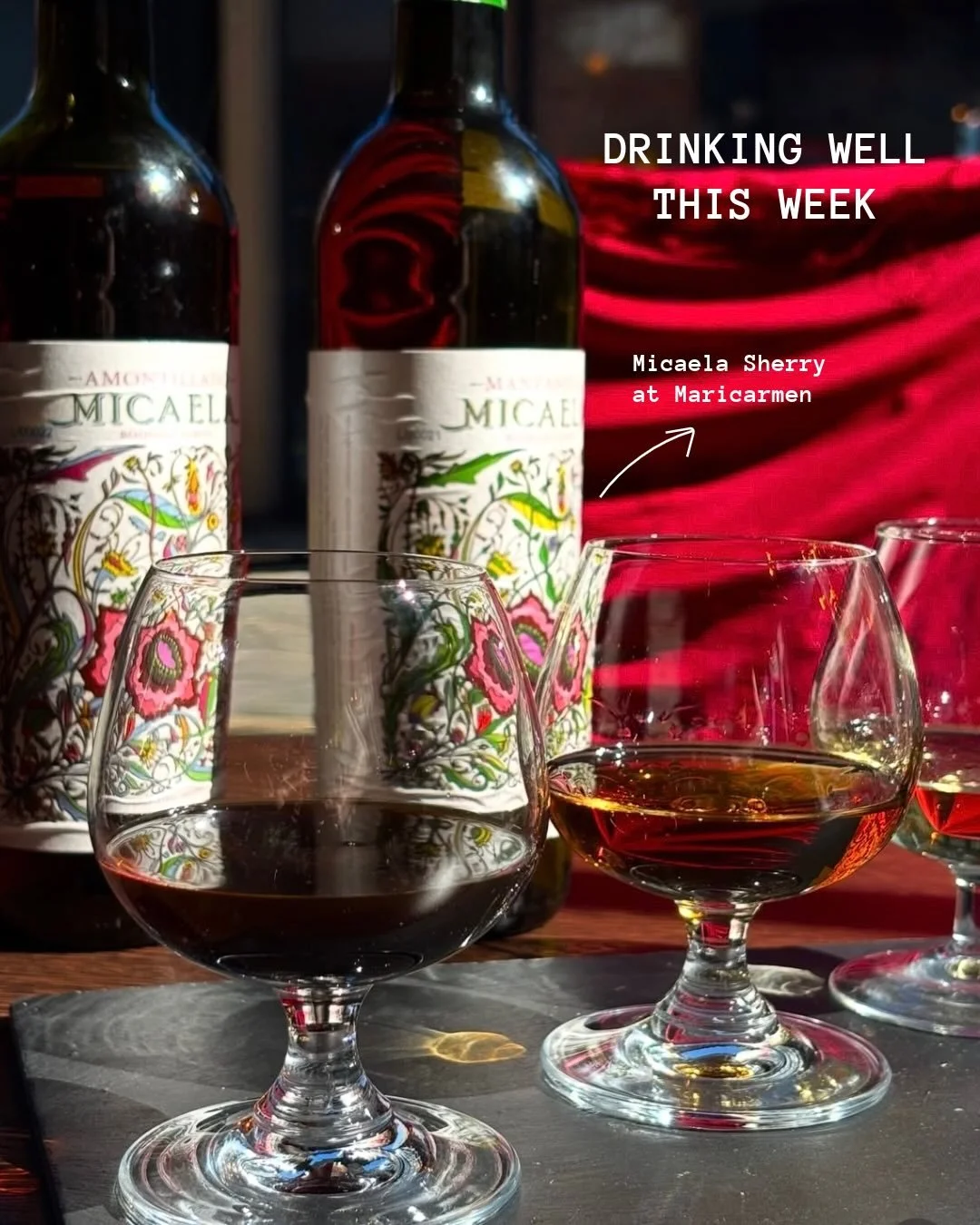 DRINKING WELL THIS WEEK:

1. Micaela Sherry at @maricarmen.bar 
2. Tr&ecirc;s Gigantes at @leithwinekitchen 
3. Alhambra at @paulsbarl22 
4. Binario &amp; PiXel at @wearehenryc 
5. Krombacher at @cooperspantryurmston 
6. Aquarius at @beerbellymicropu