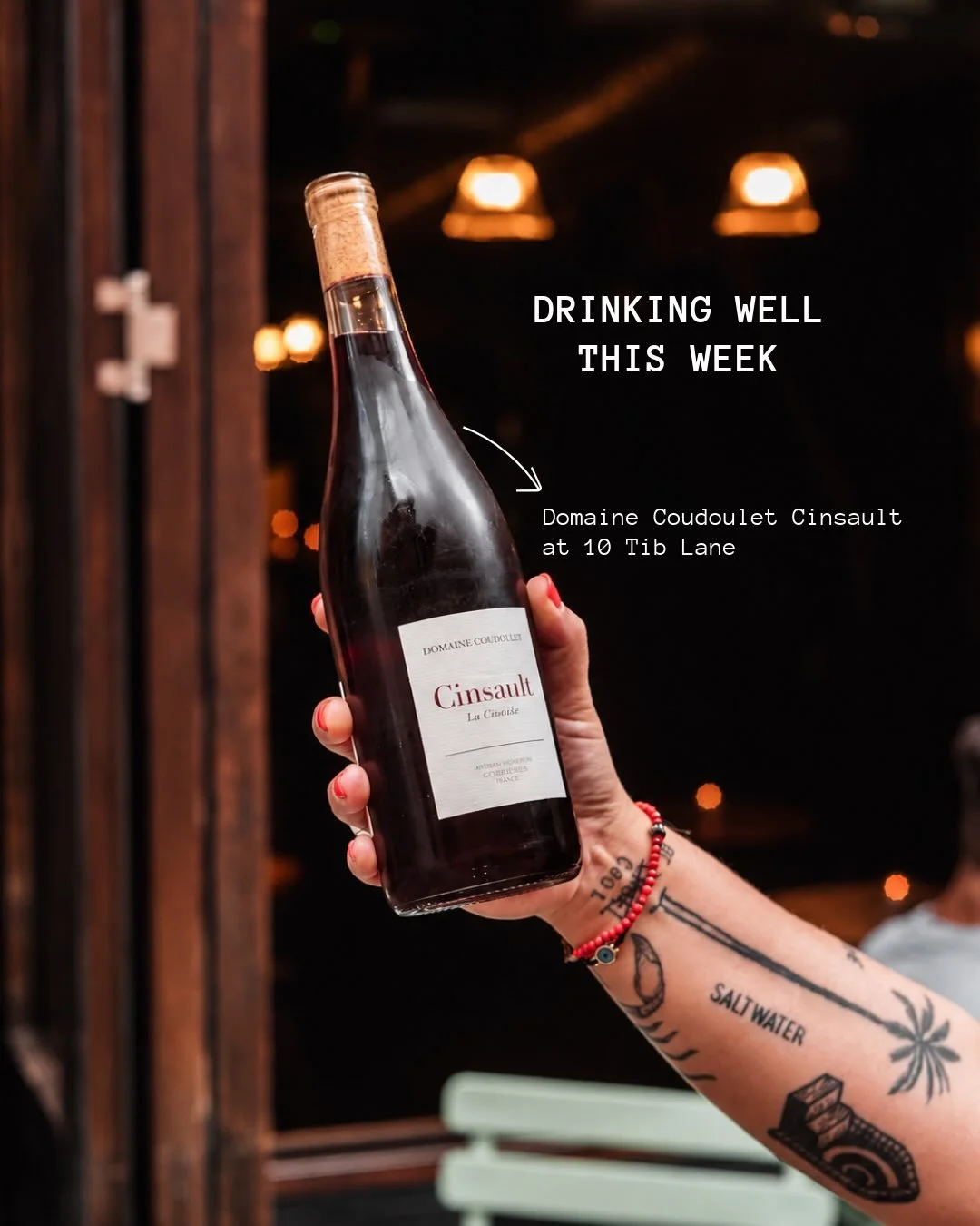 DRINKING WELL THIS WEEK

1. Domaine Coudoulet Cinsault at @10tiblane 
2. Krombacher at @meatmeliverpool 
3. Maeloc at @spanishcaravanliverpool 
4. Super 8 at @murphysgin 
5. Pig in the House at @winecellarwilmslow 
6. Alhambra at @ibericafood 
7. Amb