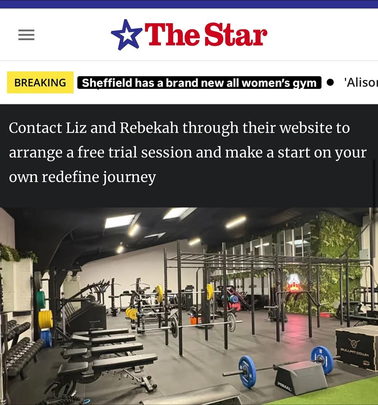 .

Thank you @thesheffieldstar for our feature! 👌🏾⭐️ 

Check out the full article in the link in our bio 👆🏽

We are so proud to have brought Yorkshires (maybe even the@UK&rsquo;s? 👀) largest ALL WOMENS training space to the city whose founders a