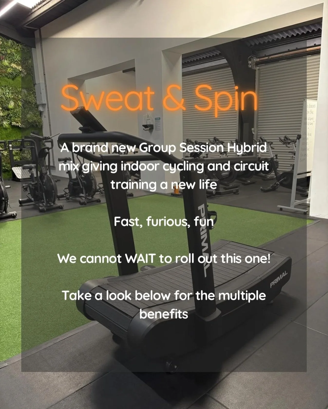 .

INTRODUCING A BRAND NEW Group Training Session! 👏🏽👏🏽

🔥 Sweat &amp; Spin 🔥

Taking your feedback on board, we&rsquo;re adding a brand new session to the timetable. 

You told us you LOVE our indoor cycling sessions because they are short and