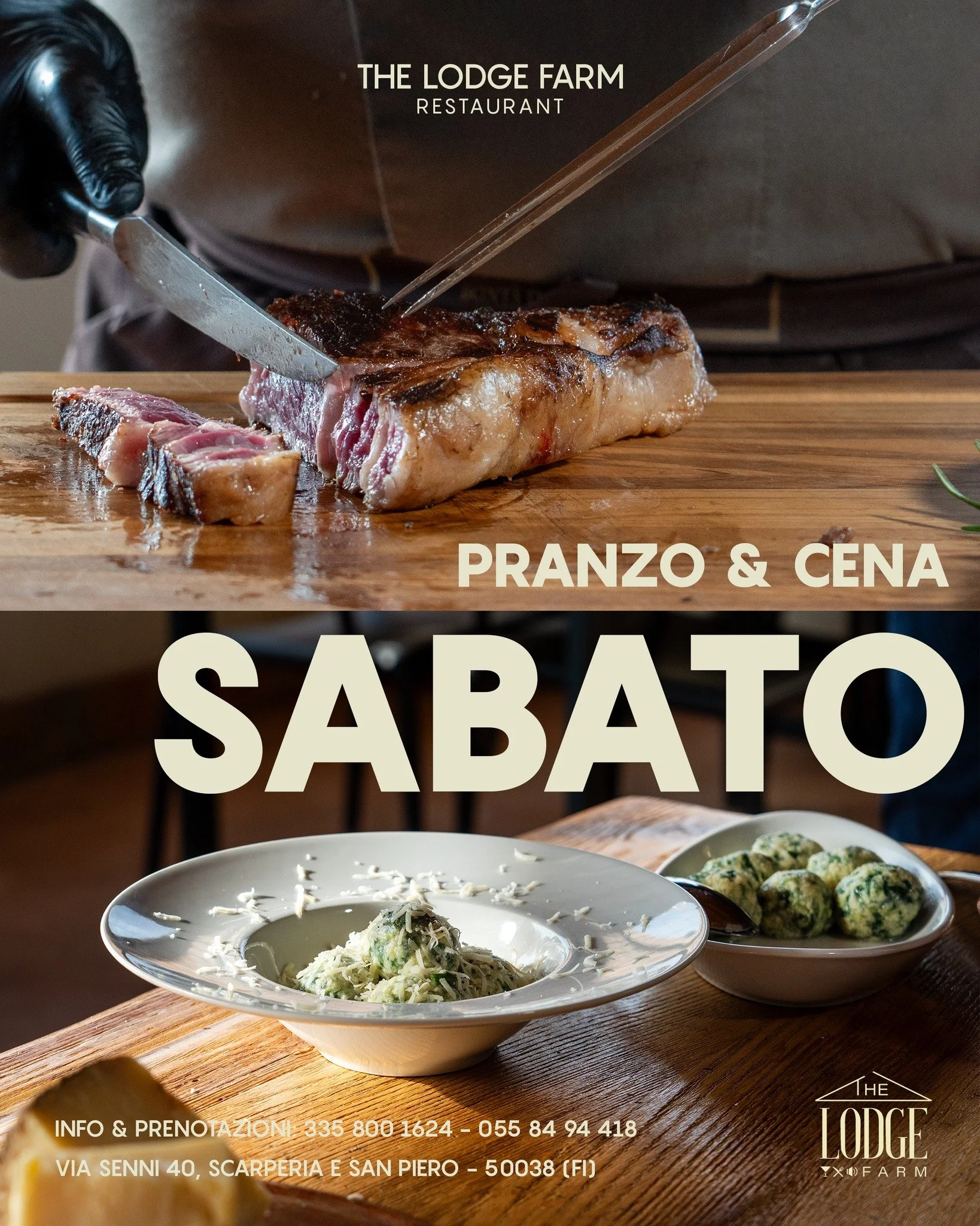 Il Sabato ha tutto un altro sapore a The Lodge Farm. 🌾 Dalla brace ai primi piatti della tradizione, siamo pronti a regalarvi un&rsquo;esperienza autentica tra le colline del Mugello.

📍 Vi aspettiamo per Pranzo e Cena!
📞 Info e prenotazioni: 335 