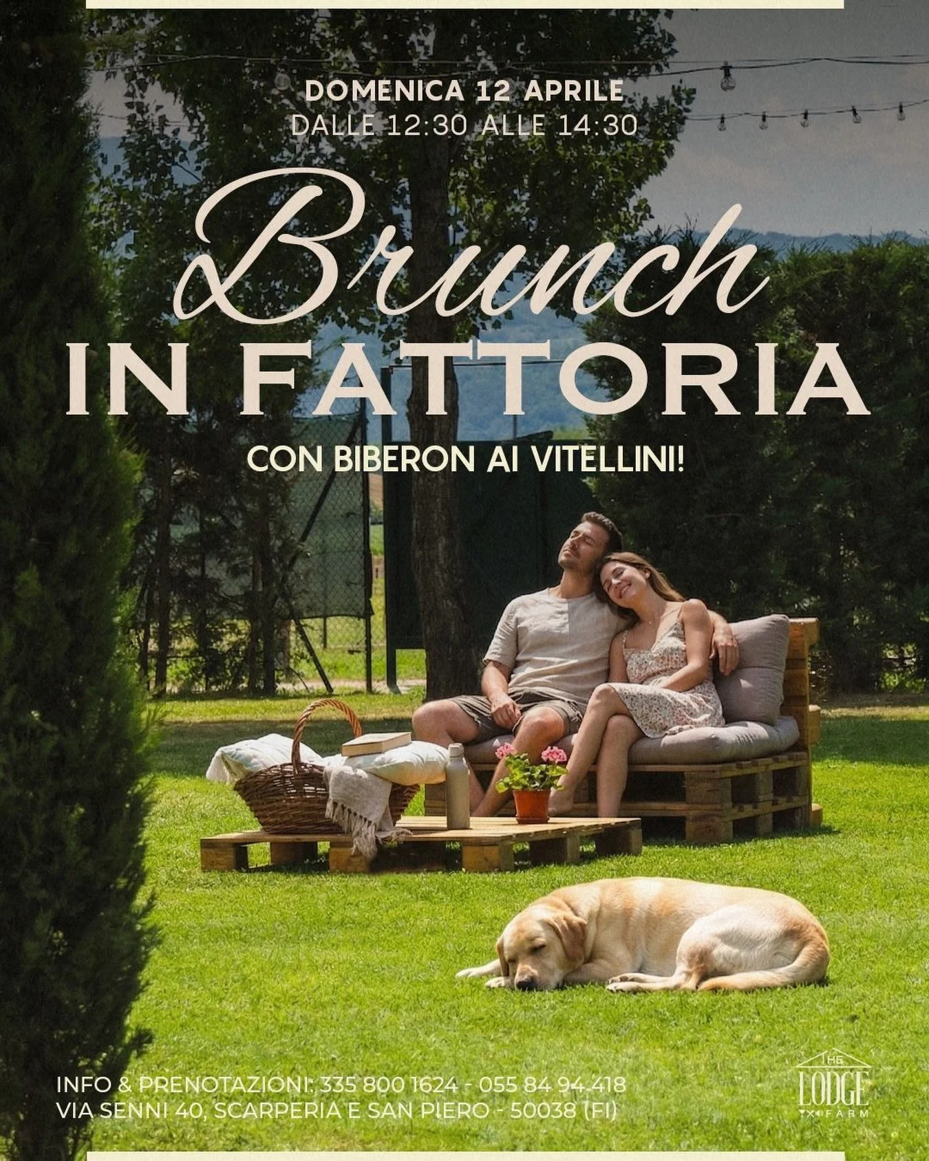 Una domenica all&rsquo;insegna del relax, del buon cibo e della natura. ✨🌿

Concediti un momento di pace con il nostro Brunch in Fattoria! 

Un&rsquo;occasione perfetta per staccare la spina, godersi l&rsquo;aria aperta e vivere un&rsquo;esperienza 