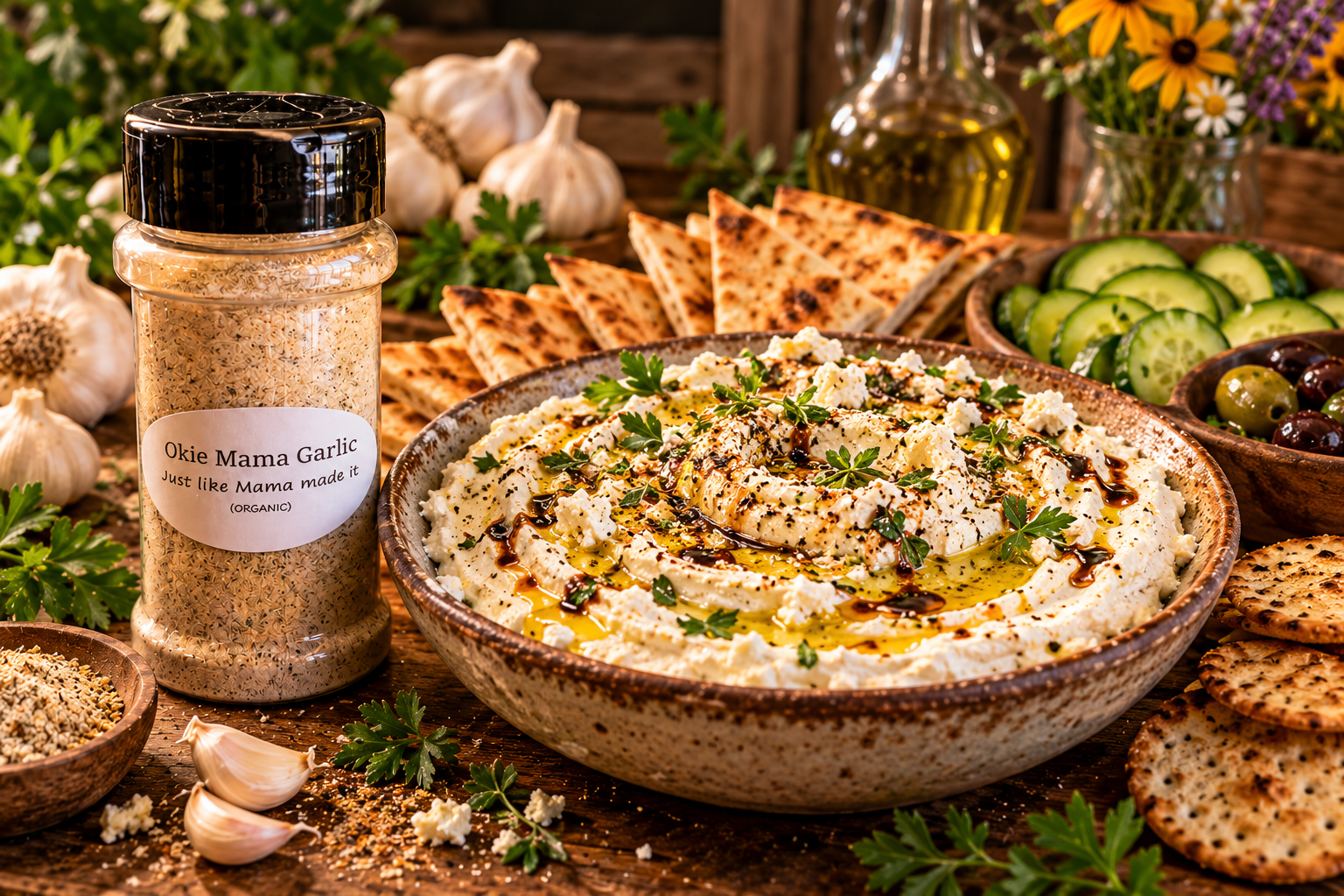 Okie Mama Whipped Feta Dip