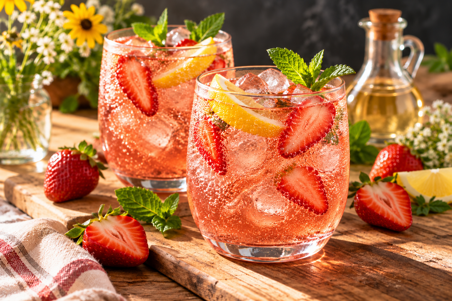 Strawberry Balsamic Sparkler