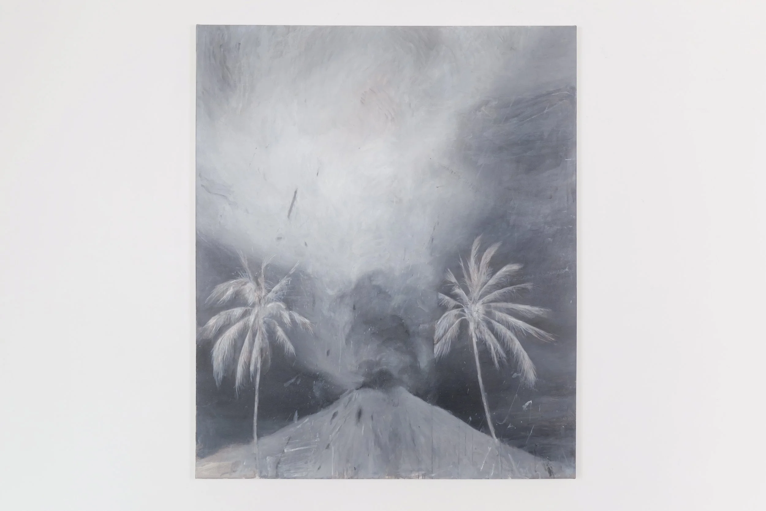 Acrylic and oil on canvas painting titled “Agung”, 2025, by Francisco Bosoletti, exhibiting artist at Sun Contemporary Gallery, Bali.