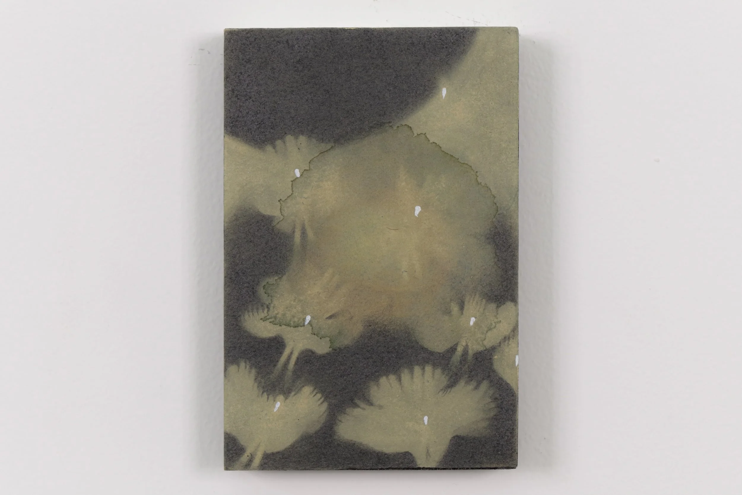 Eraser drawing on BFK with graphite, watercolor, coloured pencil, and acrylic titled “Cosmic Gardener”, 2024, by Terra Keck, exhibiting artist at Sun Contemporary Gallery, Bali.