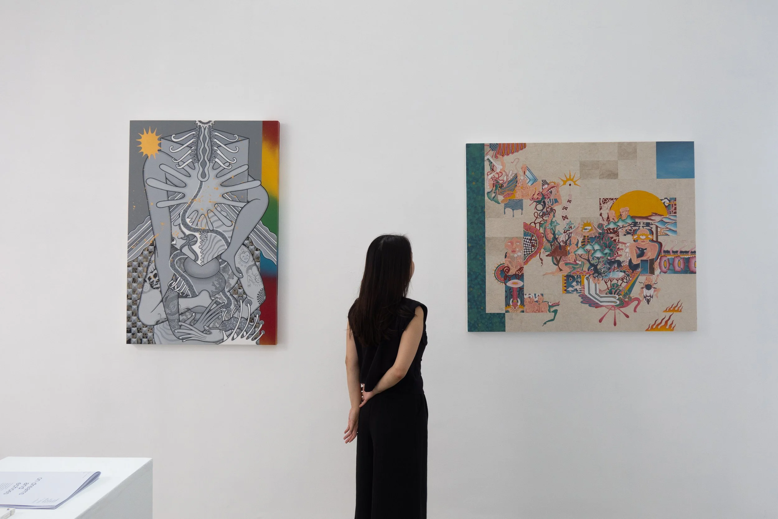 Installation view of Dreams and Echoes at SUN.CONTEMPORARY, Pererenan, Bali