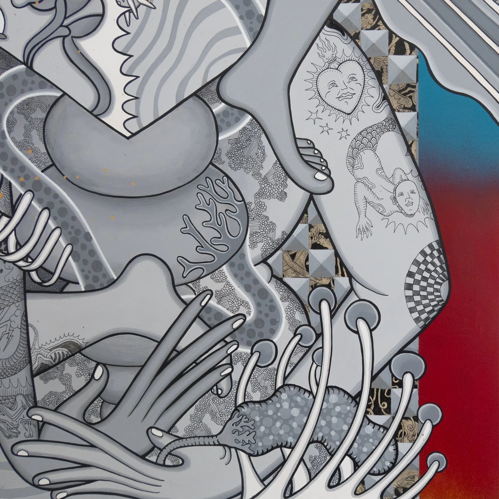 Berawa Thangka by Kuncir Sathya Viku, contemporary artwork at SUN.CONTEMPORARY in Pererenan, Bali