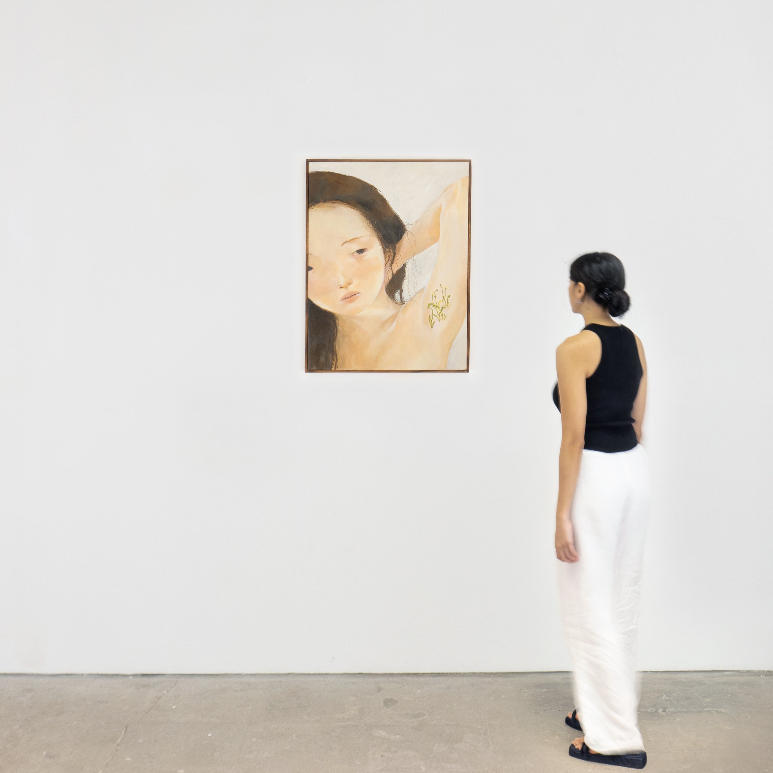 Painting titled “Lovely and Lively”, 2024, acrylic on canvas by Alodia Yap, exhibited at Sun Contemporary Gallery, Bali.