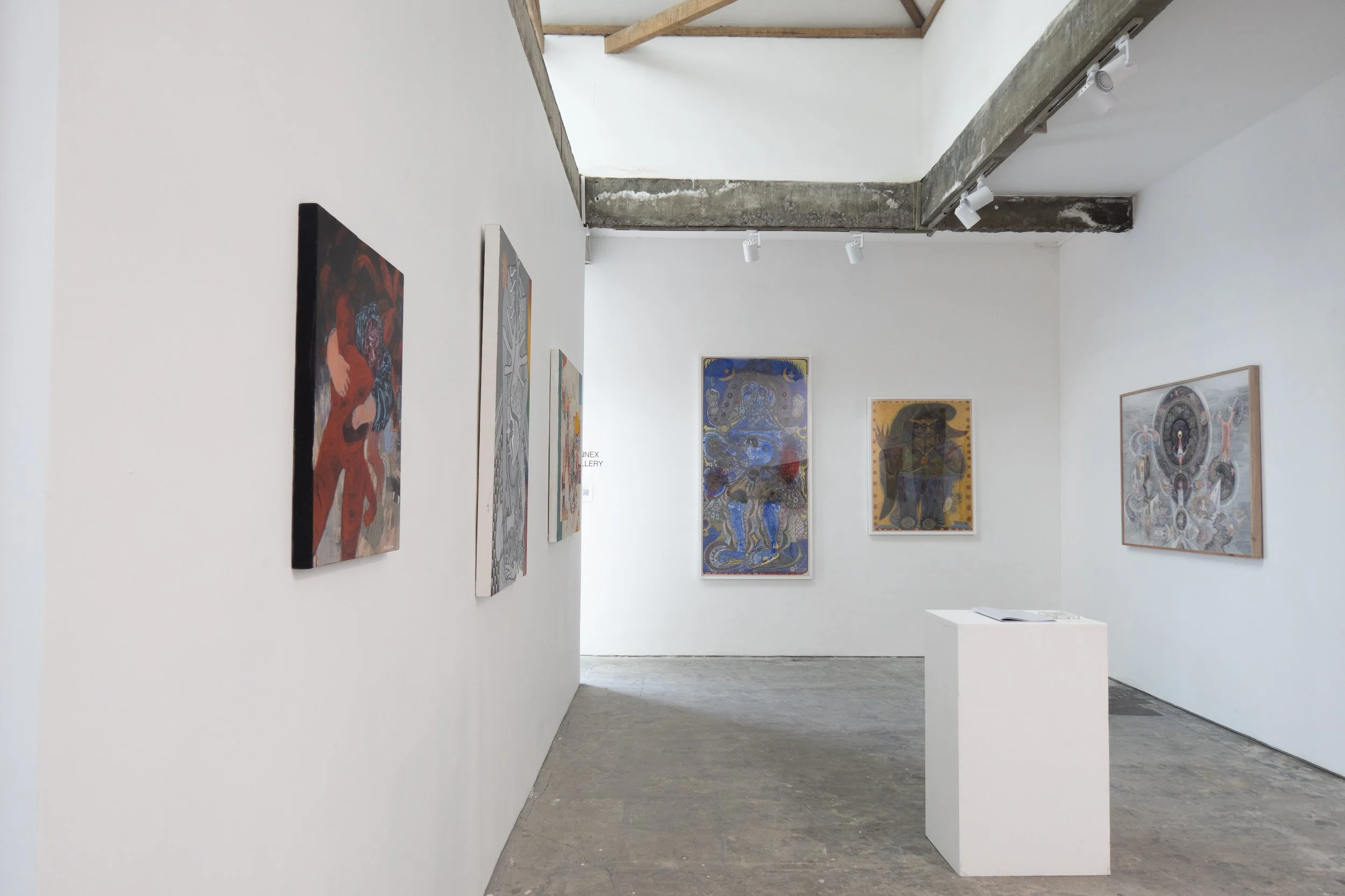 Installation view of Dreams and Echoes at SUN.CONTEMPORARY, Pererenan, Bali