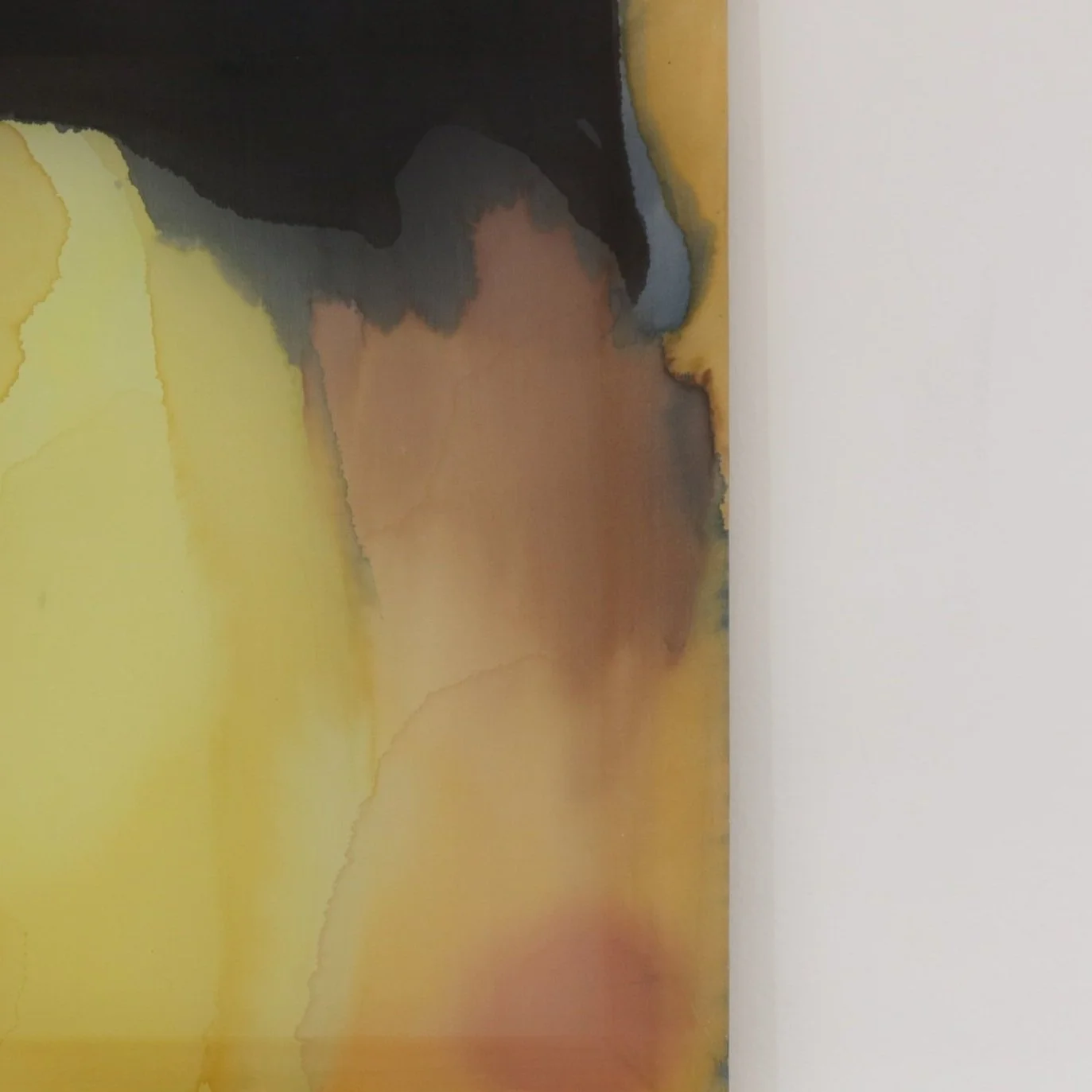 Pigment on 100% silk painting titled “Softer Atmosphere of Feeling”, 2025, by Loralee Jade, exhibiting artist at Sun Contemporary Gallery, Bali.