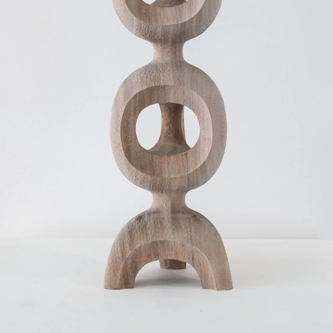 Organic Triad Portal Totem by Aleph Geddis, contemporary artwork at SUN.CONTEMPORARY in Pererenan, Bali