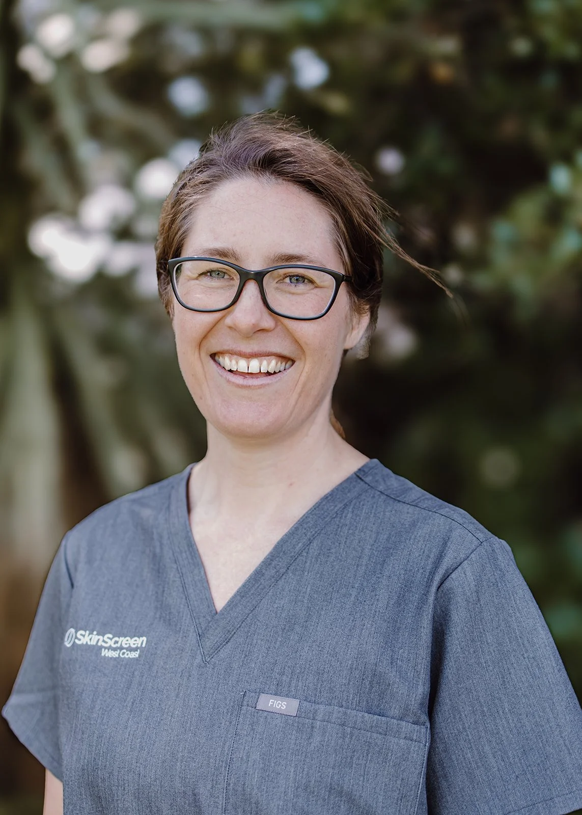 Cara McDonald wearing SkinScreen uniform