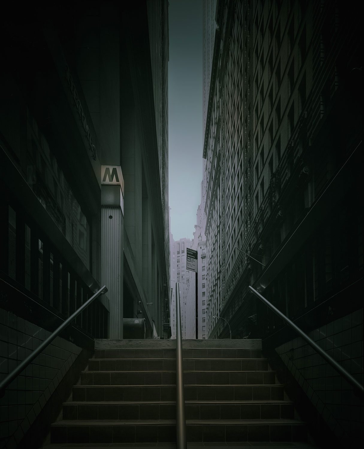 Michael Massaia, Beginnings – New York – Entrance #2, 2023, Sepia, Selenium, & Gold toned Silver Gelatin Photograph