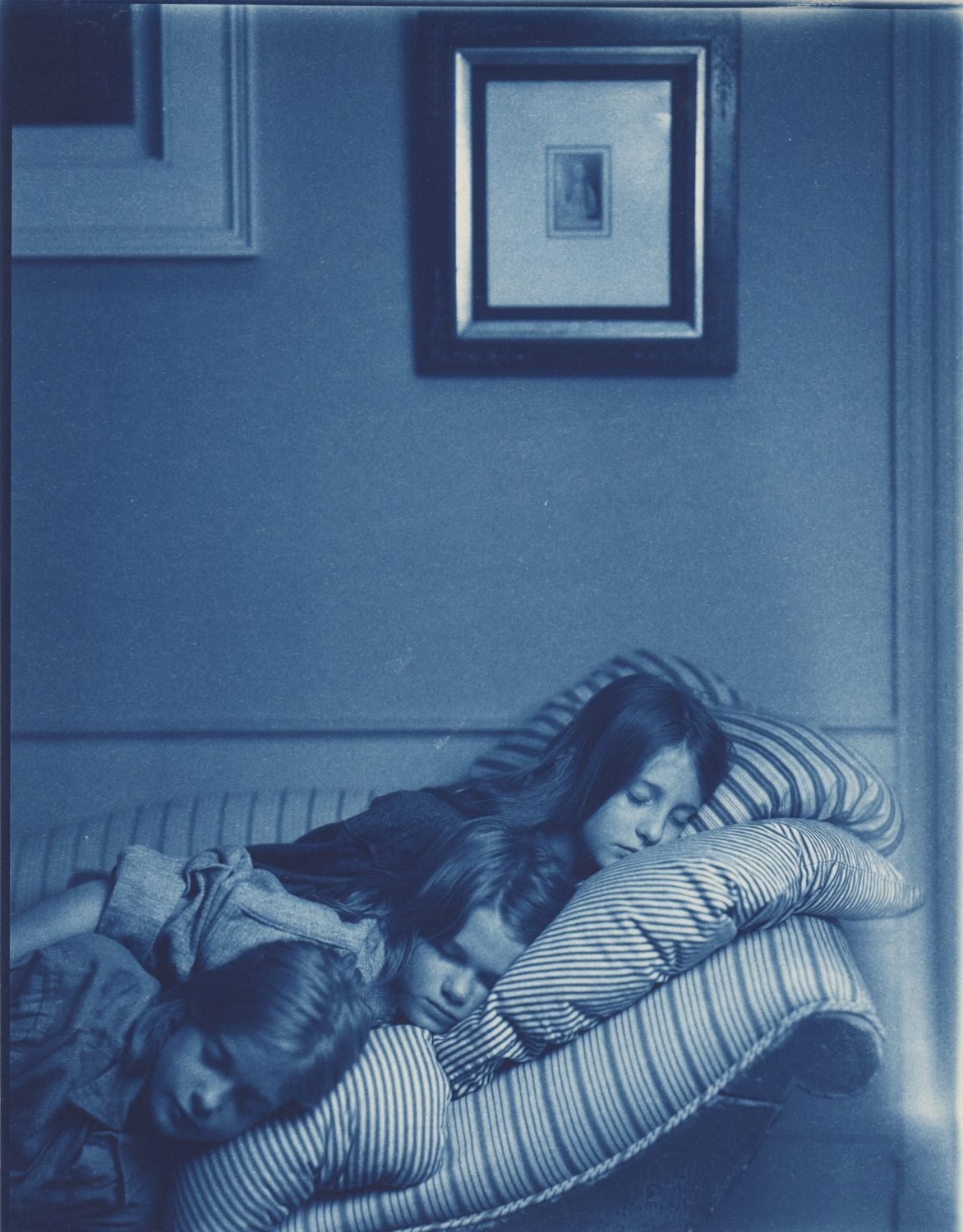John Dugdale, The Sisters Sleep Lovingly Side by Side, 2000, Cyanotype Photograph
