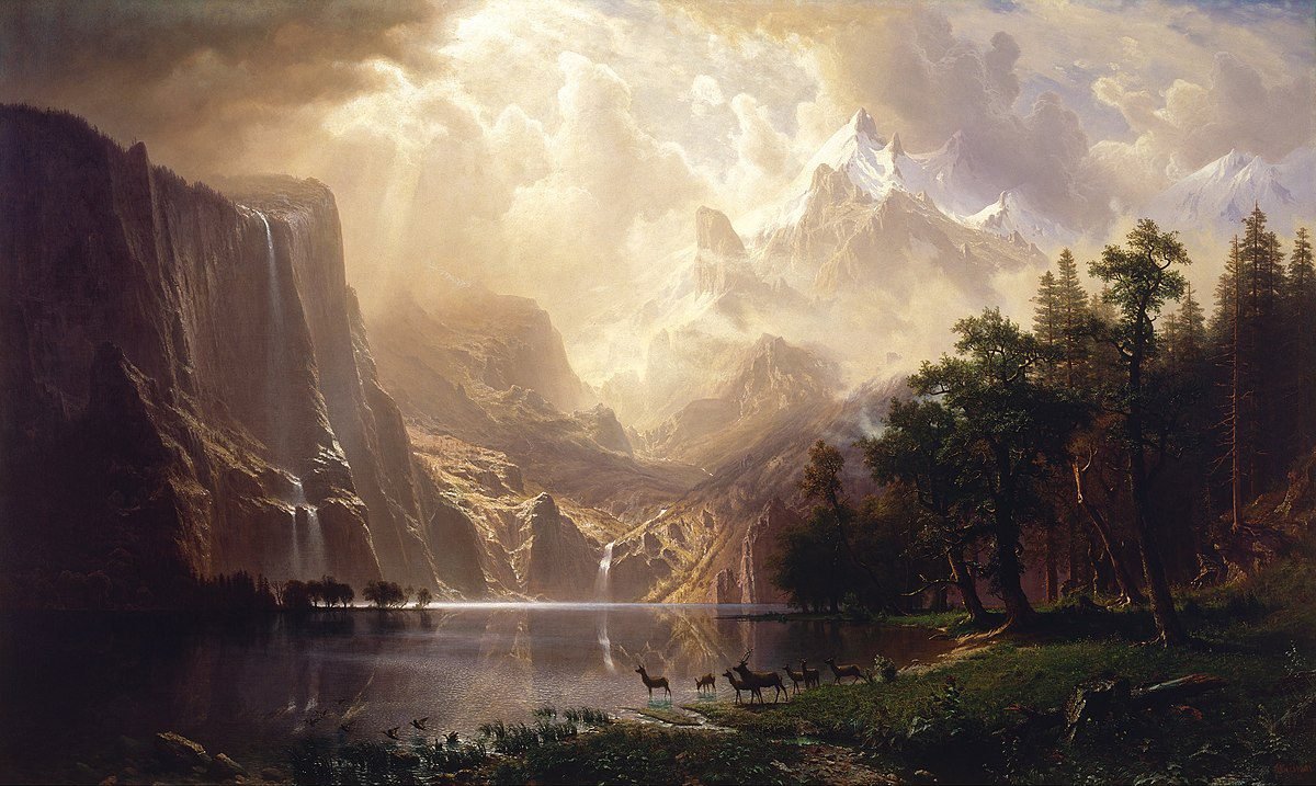 Albert Bierstadt, Among the Sierra Nevada, California, 1868, Oil on Canvas, Smithsonian American Museum