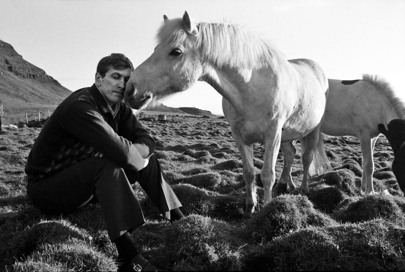 Harry Benson, Bobby Fischer with Horse, Iceland, 1966