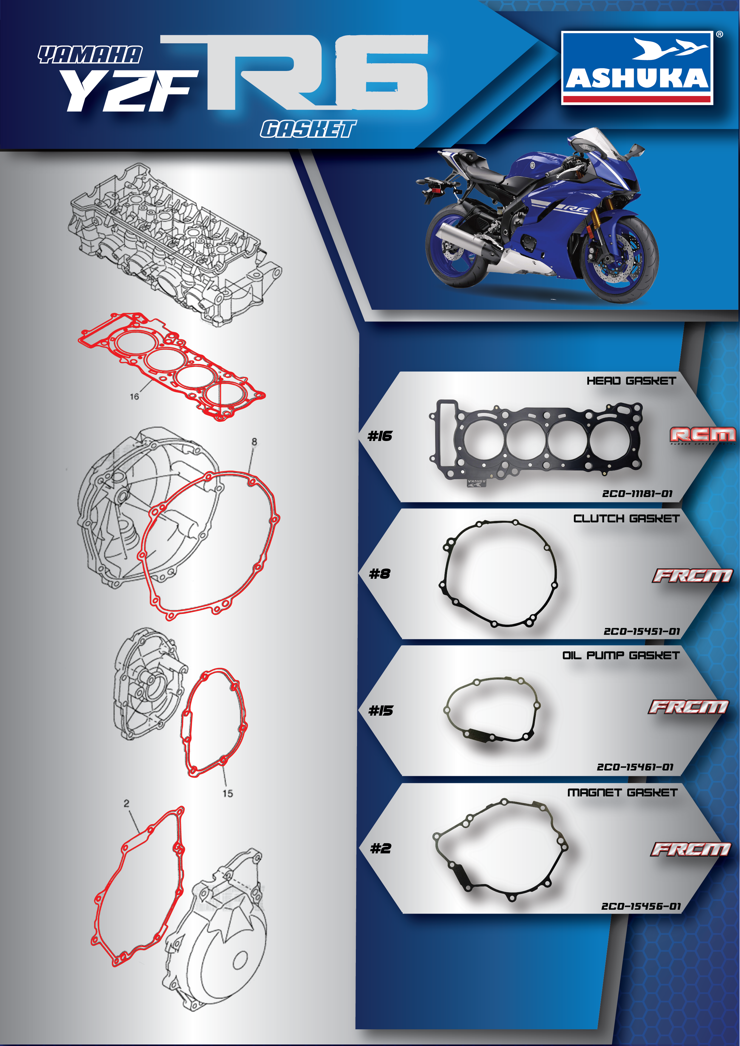 R6 HEAD GASKET