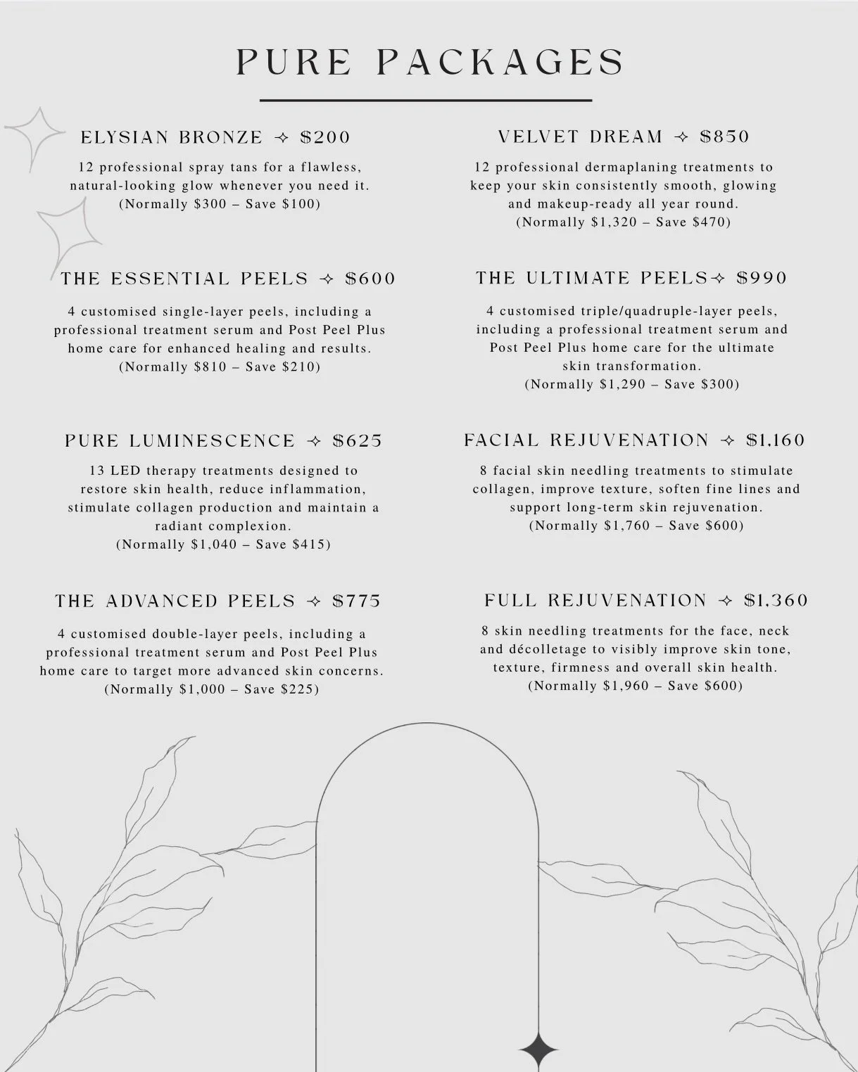 ✨ PURE TREATMENT PLANS ARE HERE ✨

I&rsquo;ve created my treatment plans to make staying consistent with your skin more affordable &mdash; without having to pay for every appointment individually. 🤍

From LED &amp; dermaplaning to advanced peels and