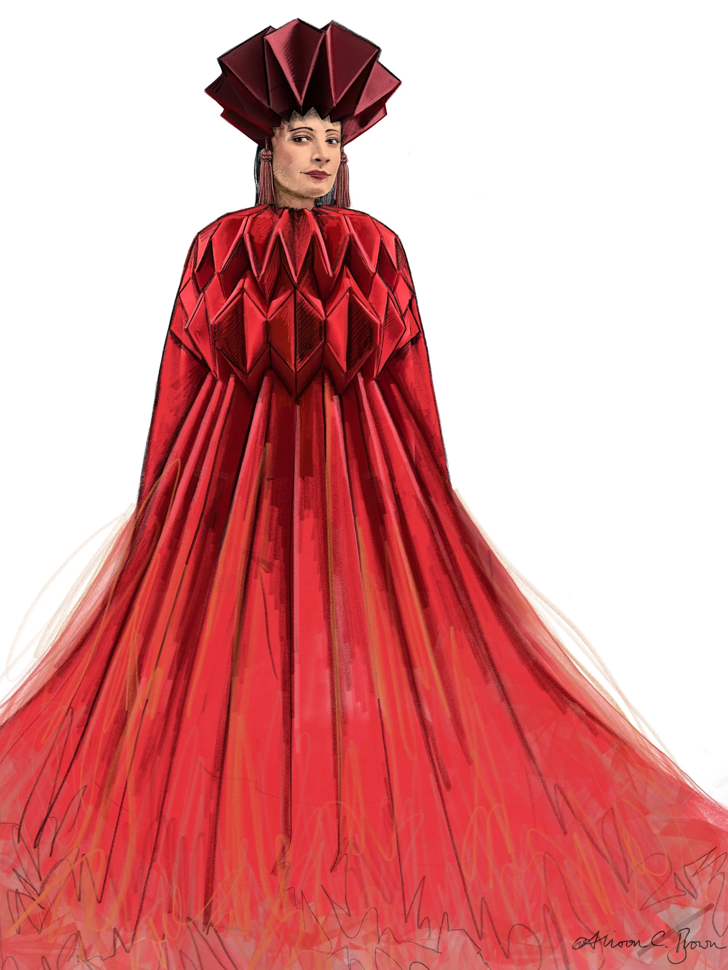 Costume design illustration.