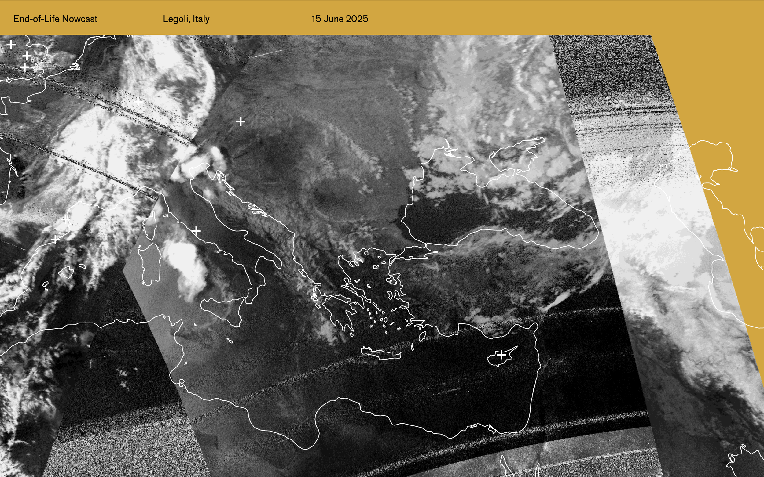 Geometric drawing of an outline square with sections divided by vertical, horizontal, and circle lines.