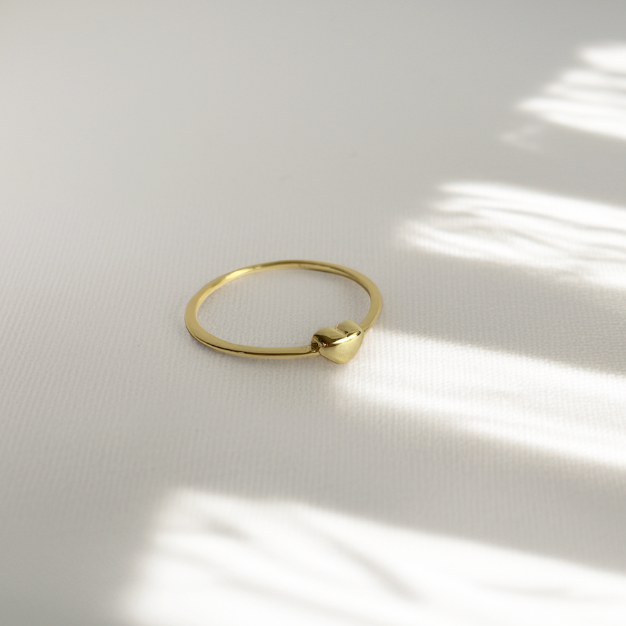 Filigraner Vergoldeter Herzring