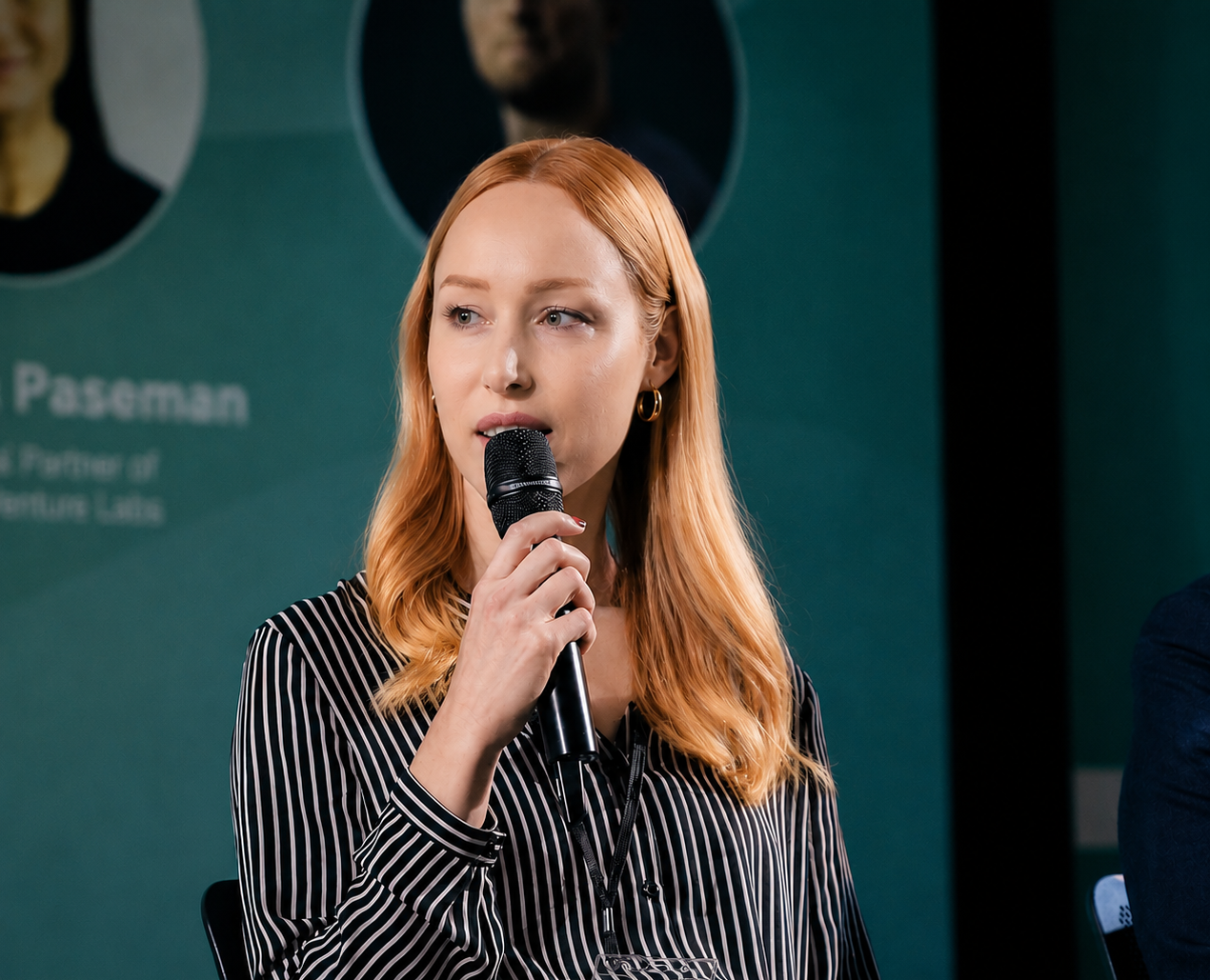 Marion Rouzeaud at a conference for Digital Product Passports representing DiPPa and presenting her new book titled DiPPa: Rethinking the Way We Buy Things with Digital now available on amazon 