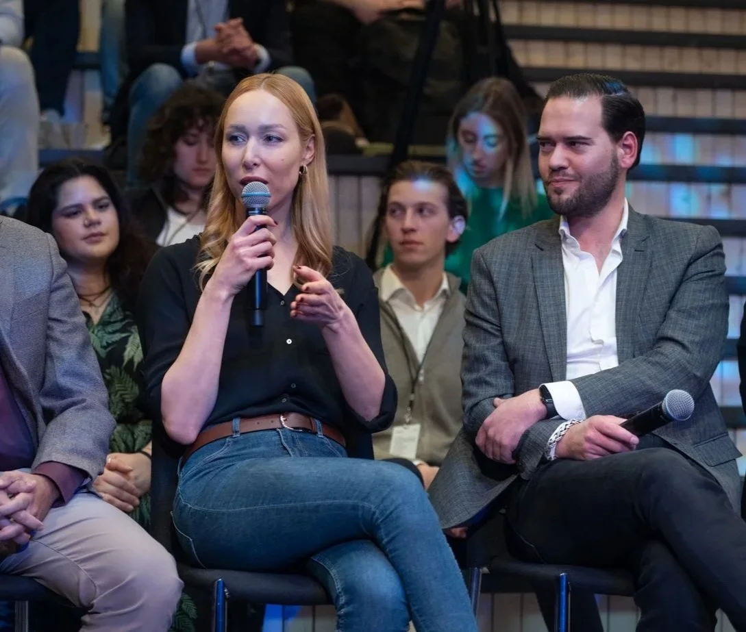 Marion Rouzeaud at a digital innovation summit representing DiPPa and presenting her new book titled DiPPa: Rethinking the Way We Buy Things with Digital now available on amazon 