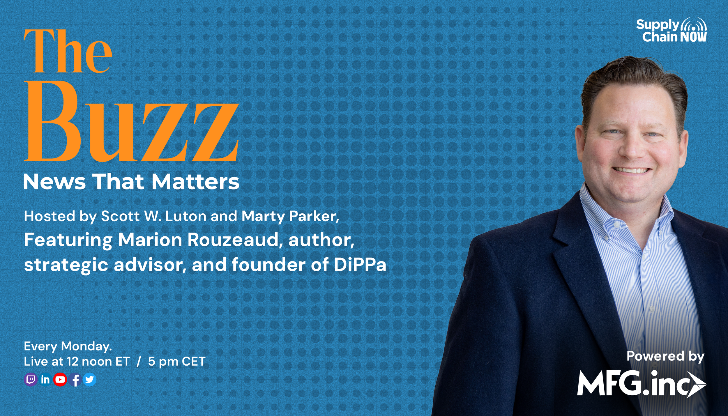 Marion Rouzeaud, founder of DiPPa and author of DiPPa: Rethinking the Way We Buy Things with Digital Product Passports, joined Scott Luton and Marty Parker on The Buzz, a Supply Chain Now podcast, to discuss the future of DPPs.