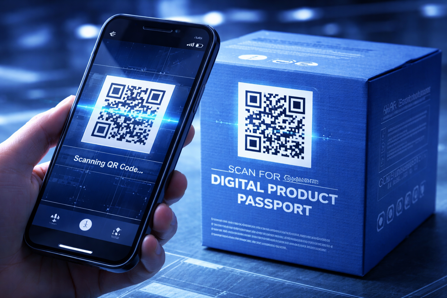 Scanninga a Digital Product Passport ot DPP with a QR code