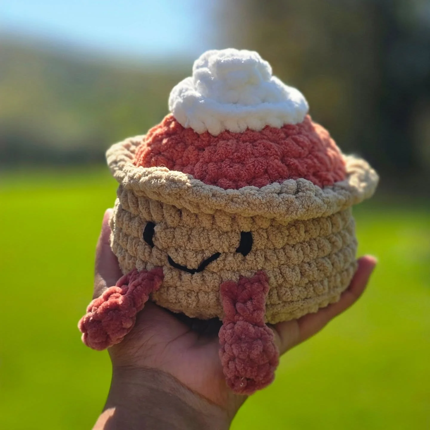 Phoebe the Pumpkin Pie pattern is now available! Many blessings to @crochet.by.ee! Thank you for allowing me to test this adorable stuffie! She worked up quickly and turned out so cute. 

You can find the pattern on Etsy! 🥰

#crochetersofinstagram #
