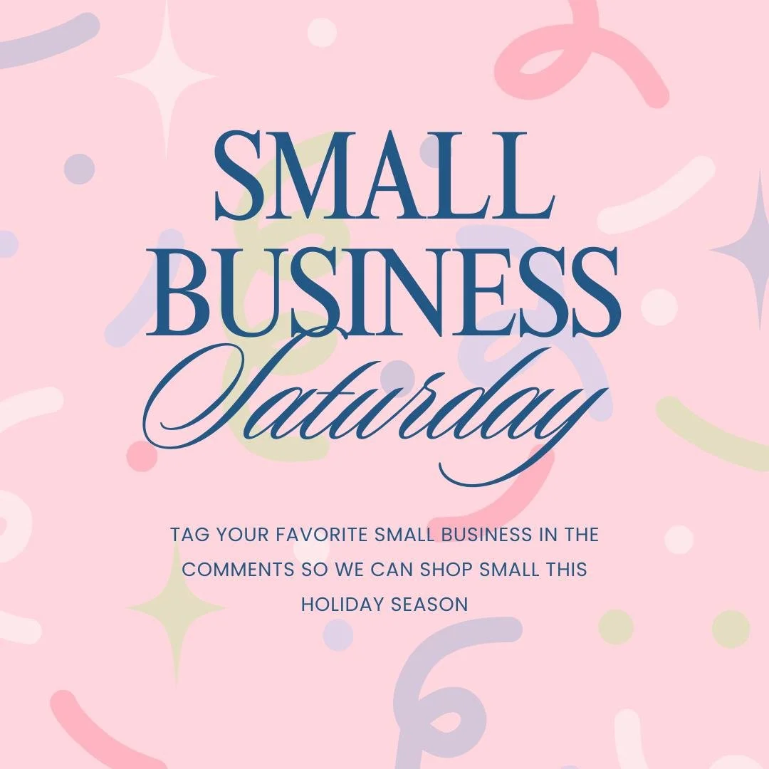 Happy Small Business Saturday! My goal this season is to support as many local businesses as I can. Money we spend in our community stays in our community. Shopping small can make a real difference in someone's life!

I'd love to hear your recommenda