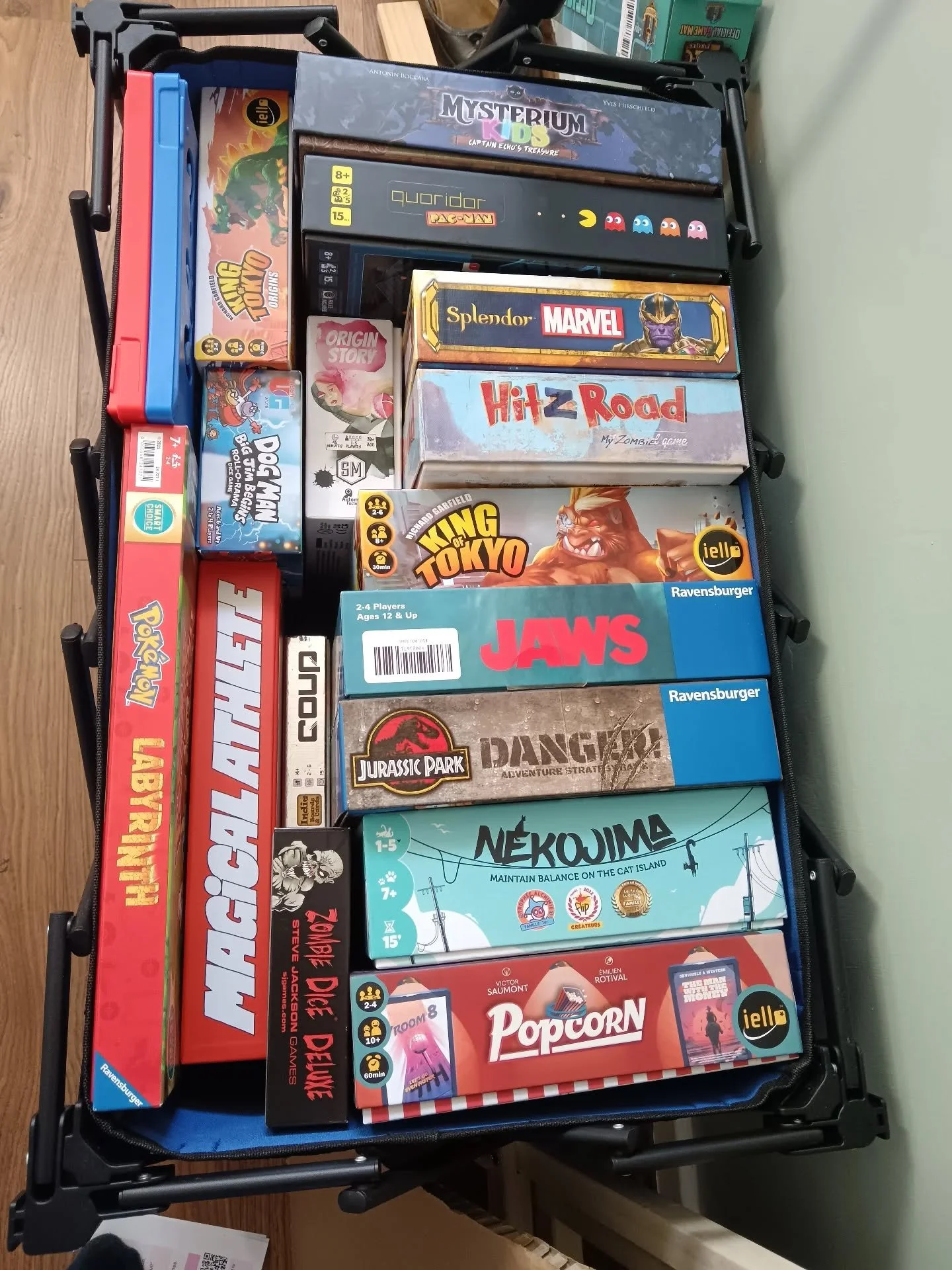 The trolley is filling up with Games for tomorrow's Comic Book Day in Barrow! We'll be at the Costa on Dalton Road from 10-4pm with all these games plus many more all with a comic, art, superhero, zombies, film theme! 

Whether you're looking for a q