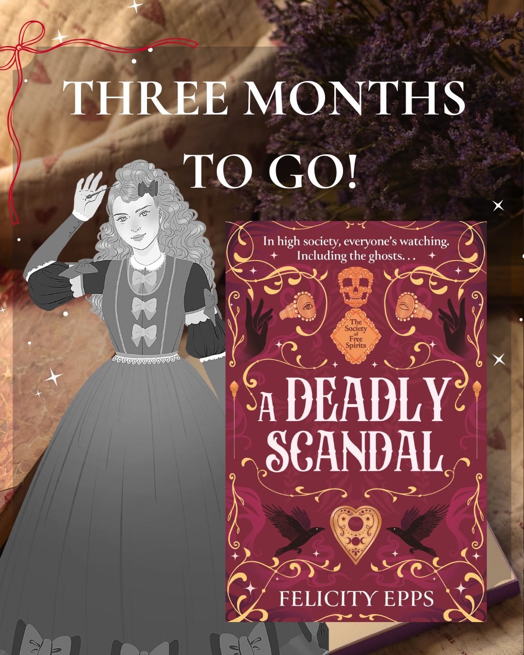 Three months until A Deadly Scandal is published on 27th August! 👀🎉 And I am counting down the days, even though I can&rsquo;t quite believe it is so soon! 

An occult device leaving threatening messages. A dinner party featuring a fatal main cours