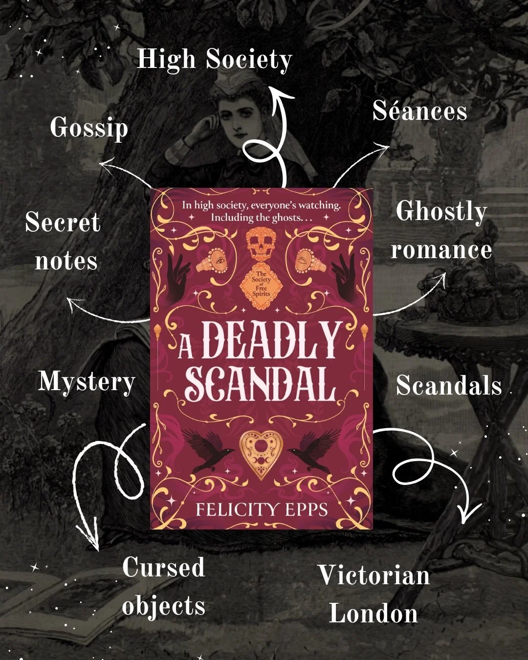 An occult device leaving threatening messages. A dinner party featuring a fatal main course. Was it a tragic accident, or is something foul at play? The Society of Free Spirits invites you to investigate, in this YA crime series with a supernatural t