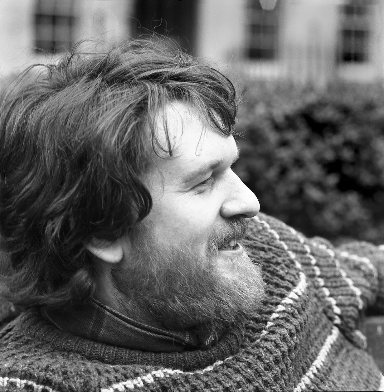 Oliver Knussen, composer in a very relaxed mood.