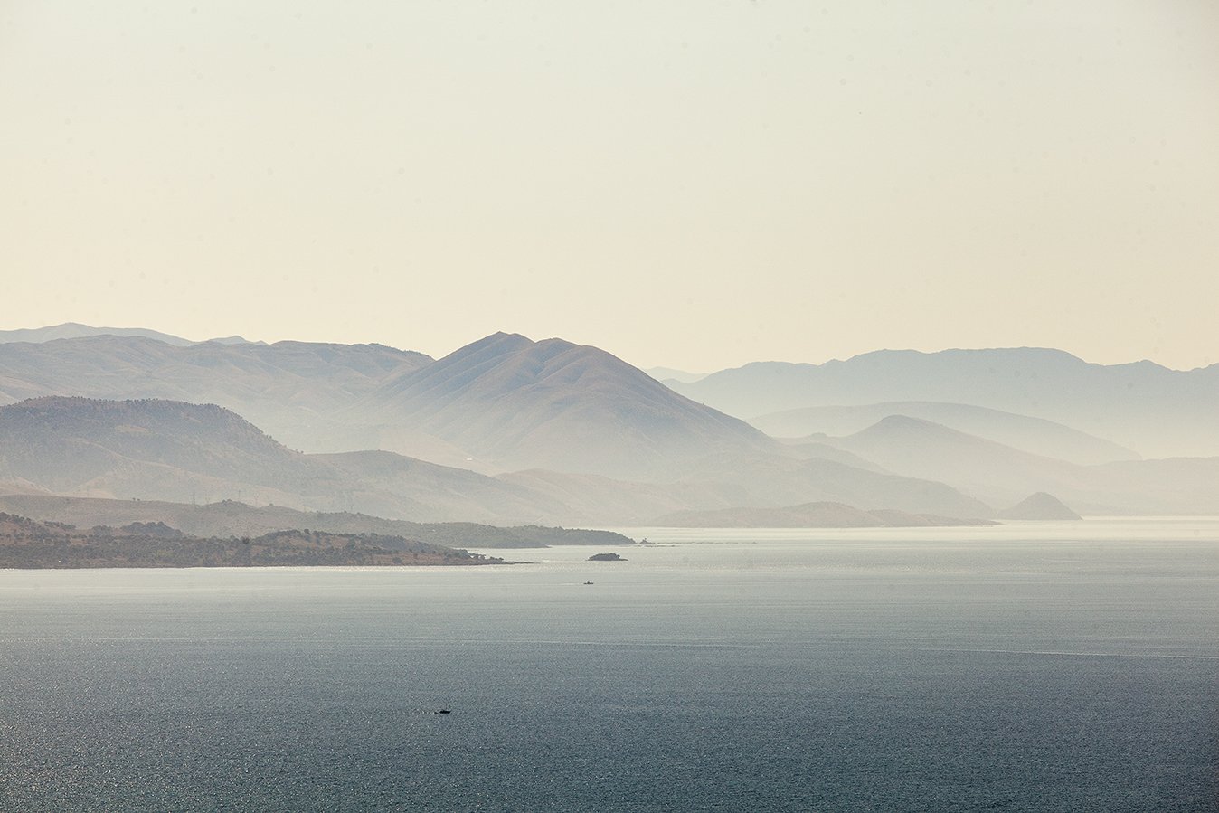 Across the sea towards Albania.