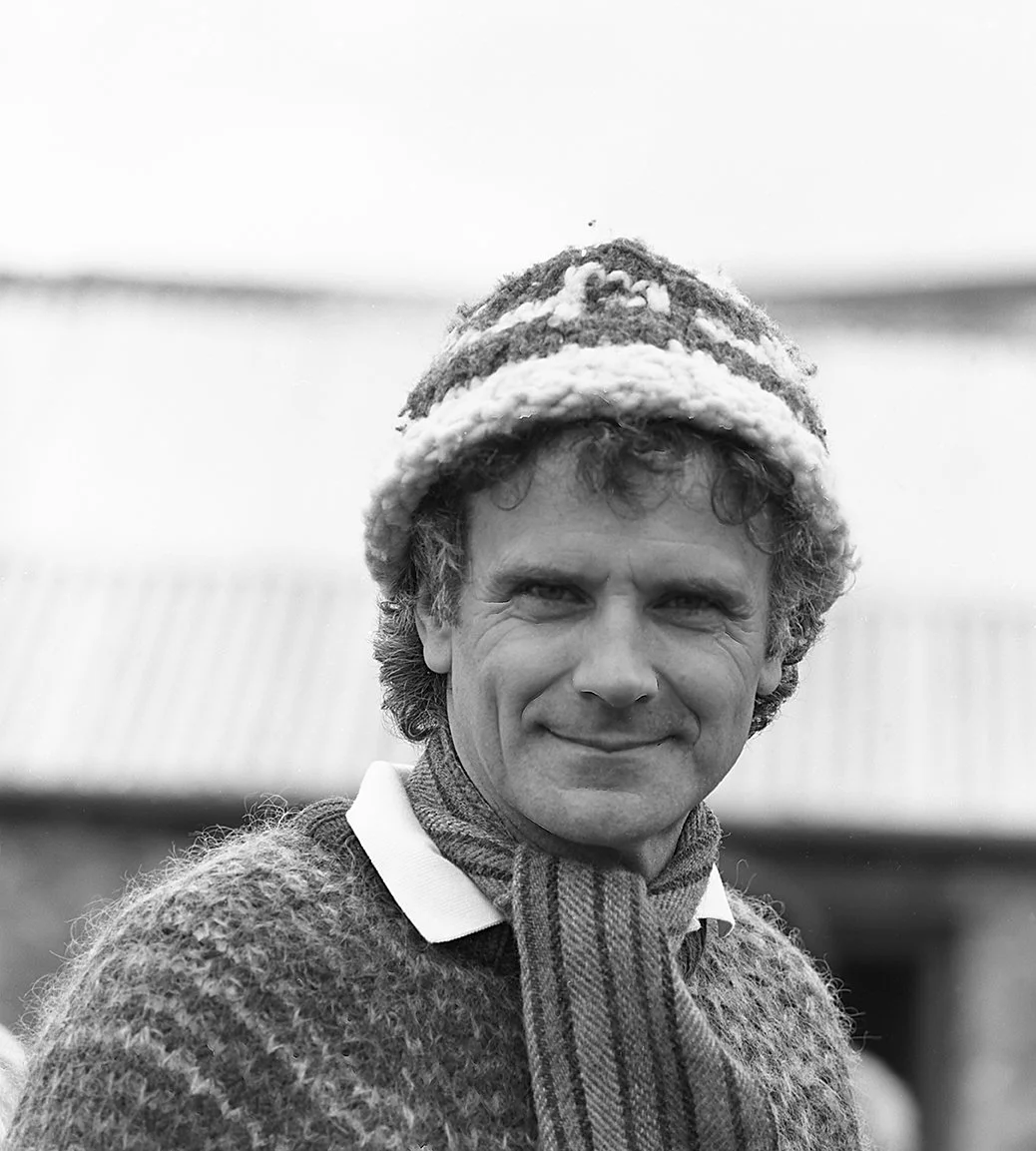Peter Maxwell Davies, composer. Outside his house in Orkney. In our early years I had a close relationship with Max. Sadly this ended over contractual disagreements with his manager.