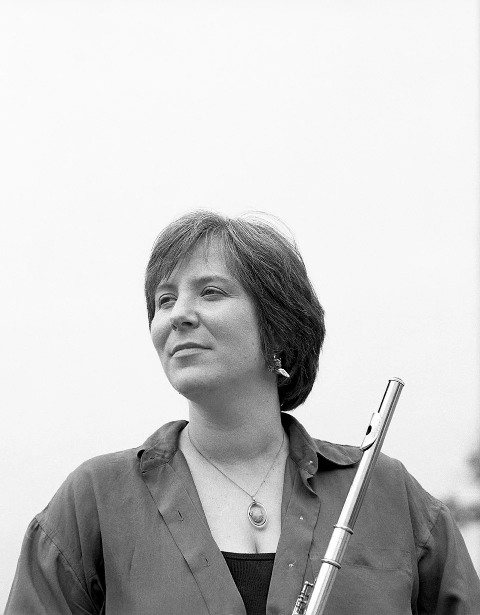 Philippa Davis, flautist supremo! Philippa was  a mainstay in the 'Fires of London' ensemble.