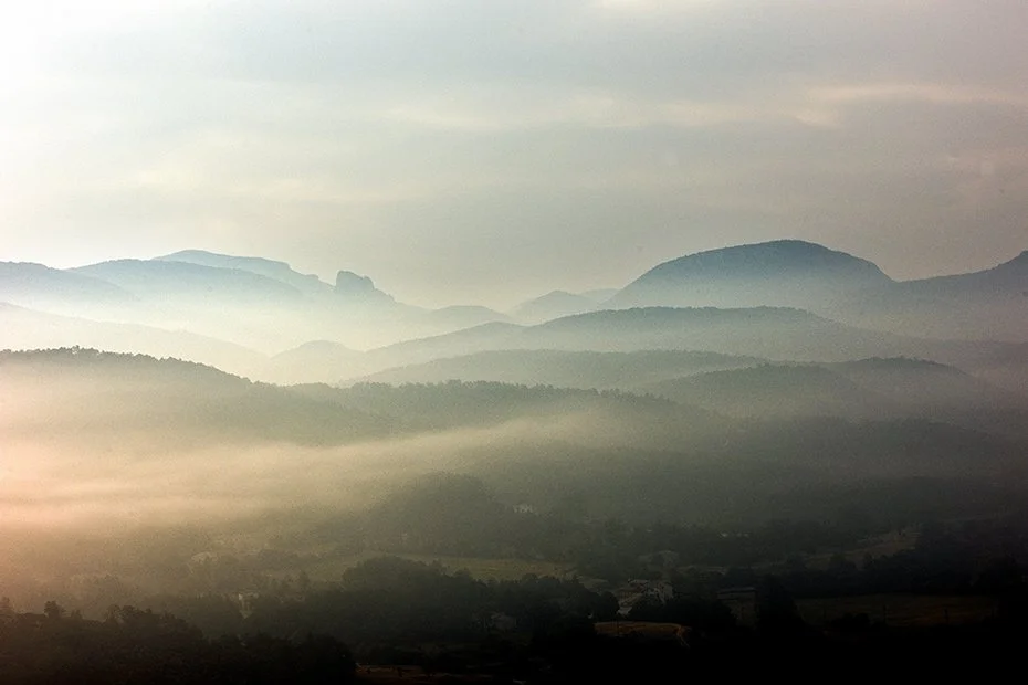 Dawn, the Luberon, France.