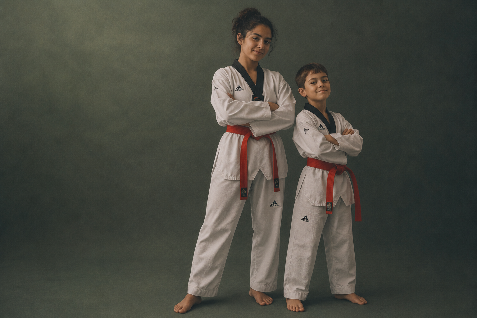 Barn tränar Taekwondo hos REI Kampsport i Botkyrka.
