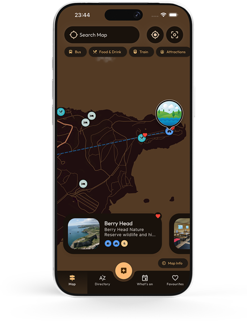 discovering berry head using a tourism app