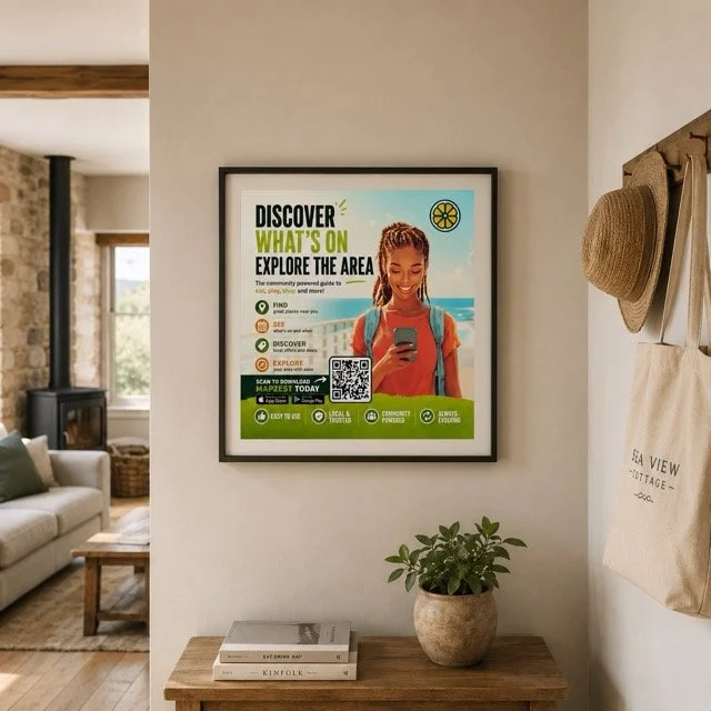 Mapzest QR Poster to Download Tourism App